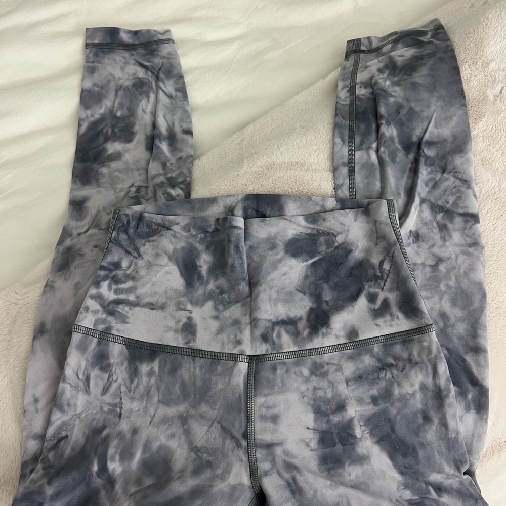 Lululemon Grey and black purplish tie dye leggings - Picture 2 of 5